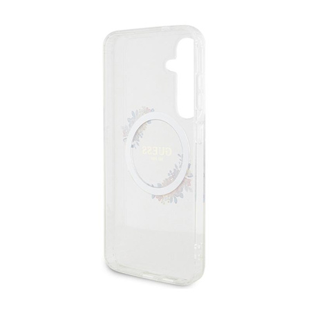 Guess IML Flowers Wreath MagSafe - Samsung Galaxy S24+ Case (transparent)