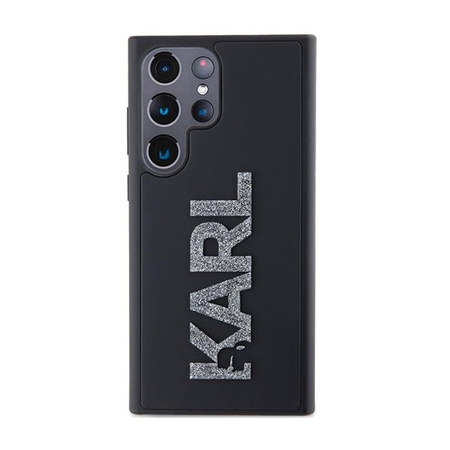 Karl Lagerfeld 3D Rubber Glitter Logo - Etui Samsung Galaxy S23 Ultra (czarny)