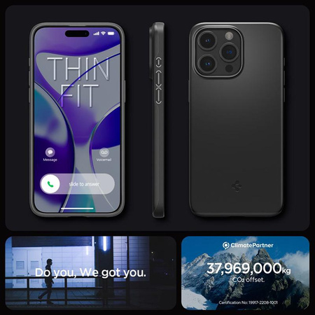 Spigen Thin Fit - Case for iPhone 15 Pro (Black)