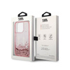 Karl Lagerfeld Liquid Glitter Big Logo Case - Hülle für iPhone 14 Pro (Rosa)