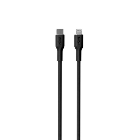 PURO ICON Soft Cable - USB-C zu Lightning MFi-zertifiziertes Kabel 1,5 m (Schwarz)