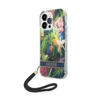Guess Flower Cord - Etui avec dragonne iPhone 14 Pro Max (bleu)