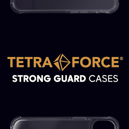 Cellularline Tetra Force Strong Guard - Étui pour iPhone 15 Pro avec revêtement MICROBAN (transparent)