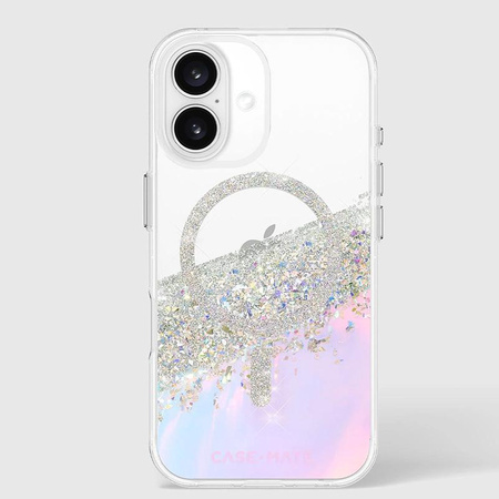 Case-Mate Karat MagSafe - Coque iPhone 16 (Holographic Soap Bubble)
