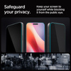 Spigen GLAS.TR EZ FIT Privacy 2-Pack - Szkło hartowane z filtrem prywatyzującym do iPhone 16 Pro / 17 / 17 Pro 2 szt