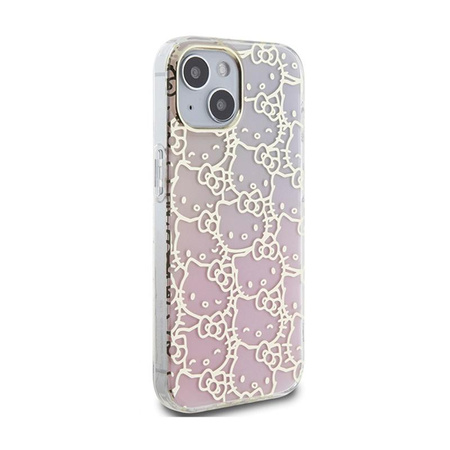 Hello Kitty IML Gradient Electrop Crowded Kitty Head - iPhone 15 Hülle (rosa)