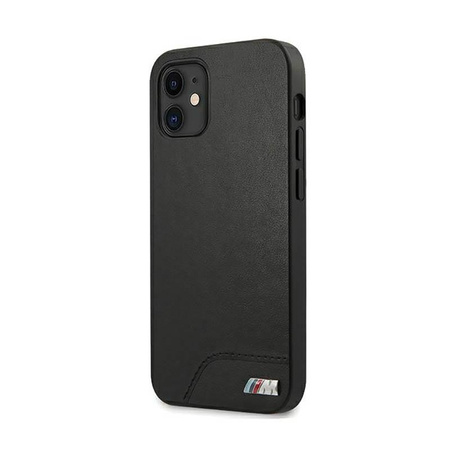 BMW Glattes PU-Leder - Tasche für iPhone 12 mini (schwarz)