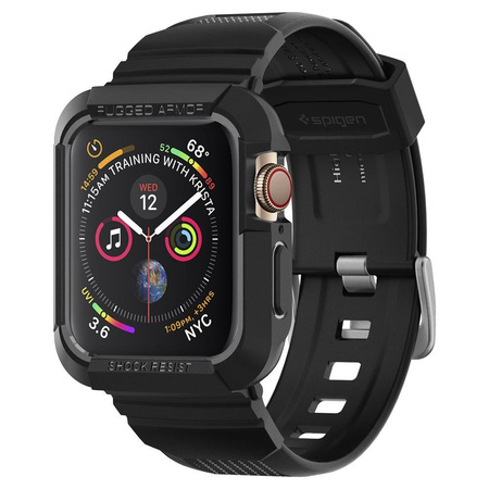 Spigen Rugged Armor Pro tok - Pánt tokkal Apple Watch 44 / 45 mm-es órához (fekete)