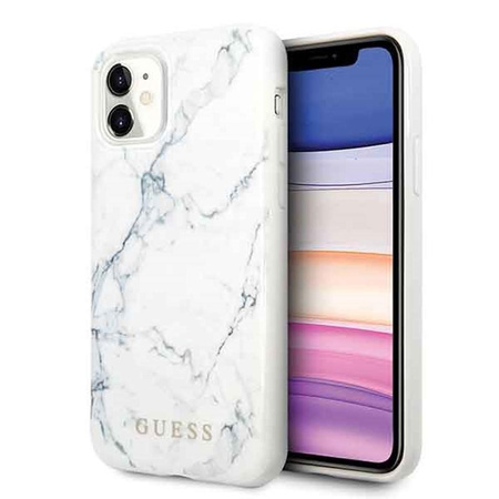 Guess Marble - iPhone 11 tok (fehér)
