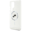 Karl Lagerfeld Button Karl & Choupette Köpfe gedruckt Logo MagSafe - Samsung Galaxy S25 Ultra Case (weiß)