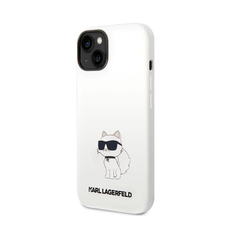 Karl Lagerfeld szilikon NFT Choupette - iPhone 14 Plus tok (fehér)