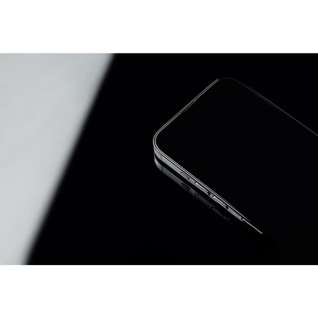 Moshi AirFoil Pro - Verre hybride flexible pour iPhone 13 Pro Max (cadre noir)