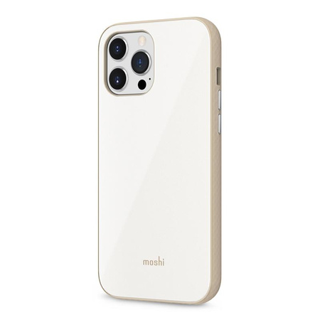 Moshi iGlaze Slim Hardshell Case - iPhone 13 Pro Max Case (SnapTo system) (Pearl White)