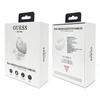 Guess Script Logo - TWS Bluetooth headphones + charging case (white)