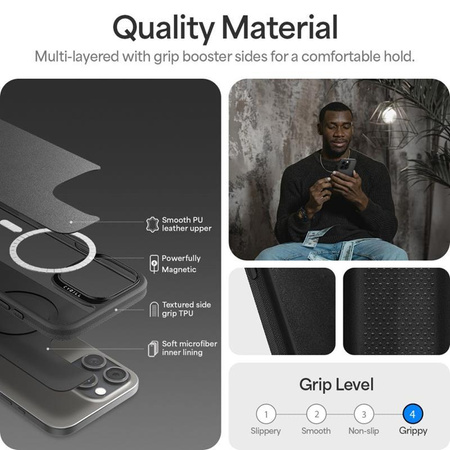 Spigen Cyrill Kajuk MagSafe - Gehäuse für iPhone 16 Pro (Schwarz)