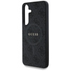 Guess Leather 4G Coloured Ring Classic Logo MagSafe - étui pour Samsung Galaxy S25 (noir)