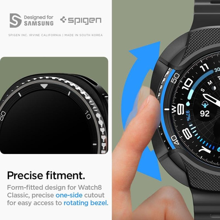 Spigen Liquid Air - Case for Samsung Galaxy Watch 8 Classic 46 mm (Matte Black)