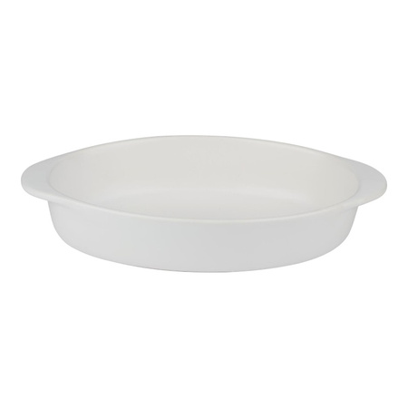 Alpina - Ceramic Oven-Resistant Baking Dish, Oval, 27x17x5.3 cm (White)