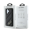 Karl Lagerfeld steppelt aláírás - iPhone 16 tok (fekete)