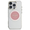 Guess IML Metal Coloured Circle Classic Logo MagSafe - étui pour iPhone 16 Pro (rose)