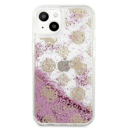 Guess Peony Liquid Glitter - iPhone 13 mini case (pink)