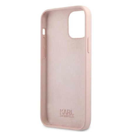 Karl Lagerfeld Silikonové pouzdro Ikonik Outline - iPhone 12 / iPhone 12 Pro (růžové)