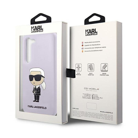 Karl Lagerfeld Silicone NFT Ikonik - Etui Samsung Galaxy S23 (fioletowy)