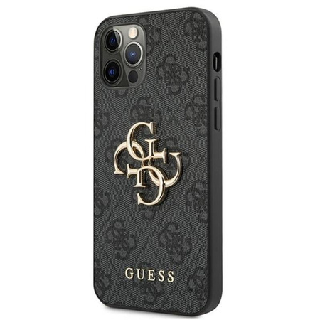 Guess 4G Big Metal Logo - Coque iPhone 12 Pro Max (gris)