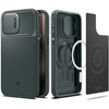 Spigen Optik Armor MagSafe - tok iPhone 15 Pro készülékhez (Abyss Green)