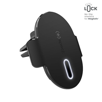 Speck Charging Vent Mount + ClickLock - Support de voiture MagSafe avec chargement sans fil (noir)