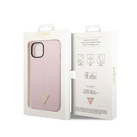 Guess Silicone Triangle Logo - iPhone 14 Case (purple)