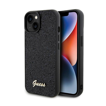 Guess Disco Metal Script - iPhone 14 Tasche (schwarz)
