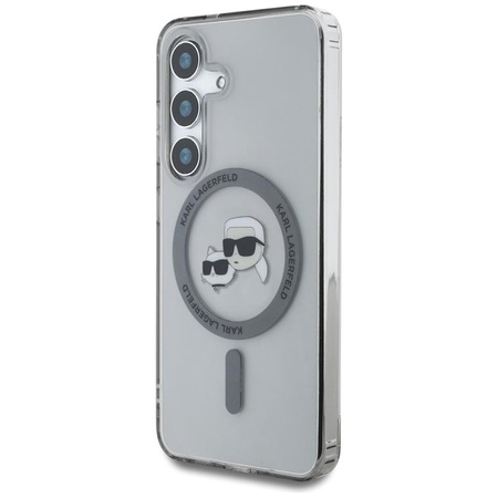 Karl Lagerfeld Button Karl & Choupette Heads Printed Logo MagSafe - Samsung Galaxy S25 Case (black)