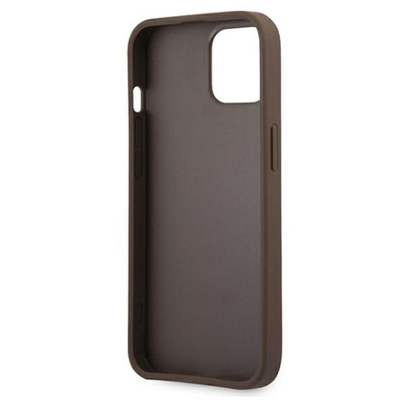 Guess 4G Big Metal Logo - pouzdro pro iPhone 13 (hnědé)