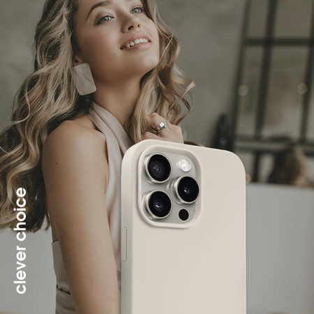 Crong Color Cover Magnetic - iPhone 15 Pro MagSafe Hülle (Steinbeige)