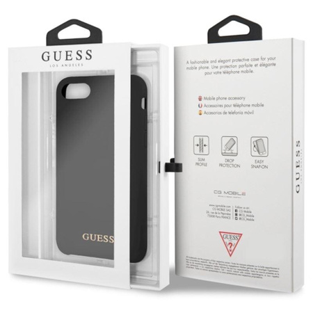 Guess Silicone - pouzdro pro iPhone 8 / 7 (černé)