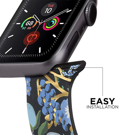 Rifle Paper Band - Bracelet pour Apple Watch 38/40/41 mm (Garden Party Blue)