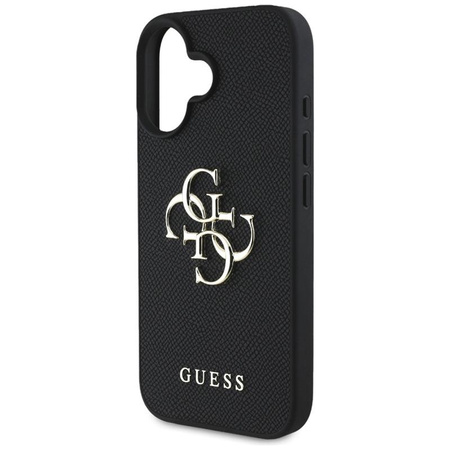 Guess Grained Big 4G Logo Small Classic Logo - Case for iPhone 16 (black)