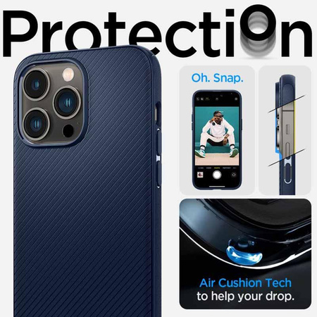 Spigen Mag Armor - Coque pour iPhone 14 Pro (bleu marine)
