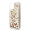Guess Liquid Glitter Hearts - Etui iPhone 11 Pro Max (złoty/czerwony)