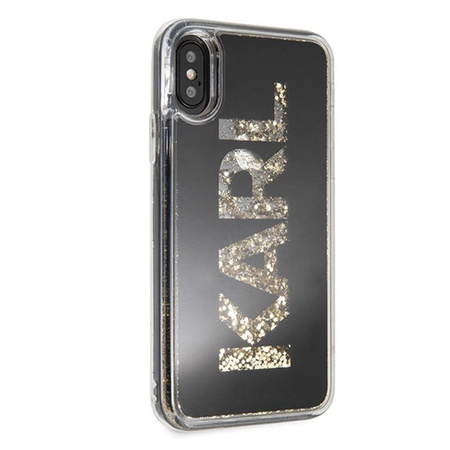 Karl Lagerfeld Logo Karl - iPhone Xs / X Case (Gold Glitter)
