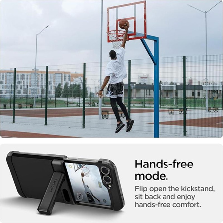 Spigen Tough Armor Pro Mag MagSafe - Gehäuse für Samsung Galaxy Z Flip 6 / 7 FE (Schwarz)