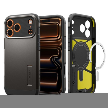 ETUI DO IPHONE 17 PRO do MAGSAFE SPIGEN ARMOR ORYGINALNE SZARE ELEGANCKIE