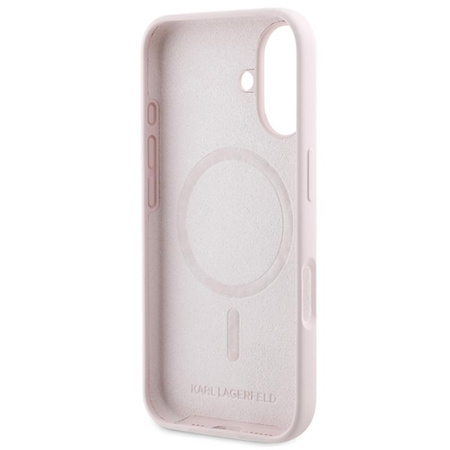 Karl Lagerfeld Silicone Karl & Choupette Ring MagSafe - iPhone 16 Case (pink)