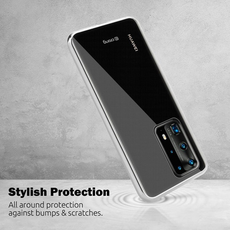 Crong Crystal Slim Cover - Etui Huawei P40 Pro (Transparent)