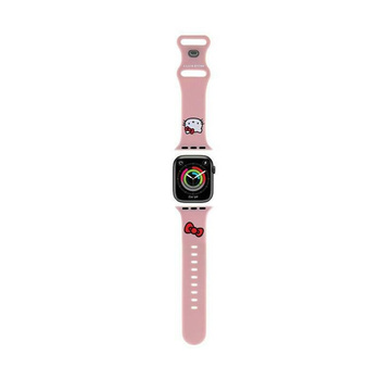 Hello Kitty Silikonová kočičí hlava - Apple Watch řemínek 42/44/45/49 mm (růžový)