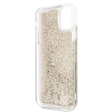 Karl Lagerfeld Signature Glitter Case - iPhone 11 Pro Max Case (Gold)
