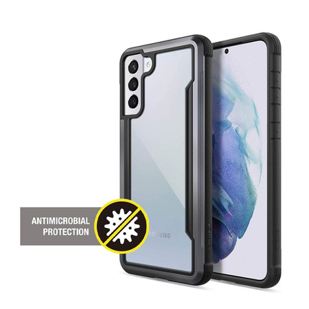 X-Doria Raptic Shield - Aluminum Case for Samsung Galaxy S21+ (Antimicrobial protection) (Black)
