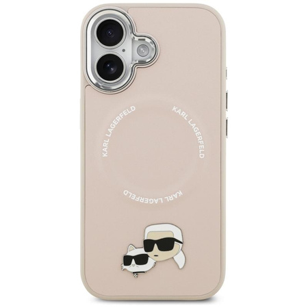 ETUI DO IPHONE 17 do MAGSAFE KARL LAGERFELD ORYGINALNE RÓŻOWE SKÓRZANE