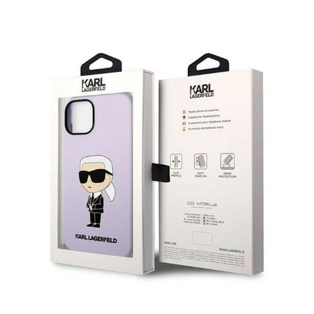Karl Lagerfeld Silicone NFT Ikonik - Etui iPhone 14 Plus (fioletowy)